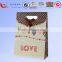 wholesale brown kraft packaging bag paper with color printing