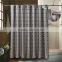 Polyester fabrics luxury shower curtains with grid printed pattern