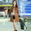 New fashion brown coats for ladies & lace cuff coat style for women&round collarless coat for women