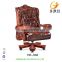 Luxury Antique Wooden Chairs Leather King Chair Throne HE-501