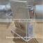 Well- polished edge acrylic material paper display stand, paper display rack