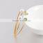 Female Fashion Wild Colorful Diamond With The Pearl Gold Plated Bracelet