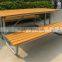 Plastic composite outdoor table for parks waterproof wp composite street furniture