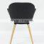 Promotional Colorful Fabric Seat Solid Wood Chair Frame in Dining Chairs