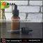 cheap price empty 30ml boston round amber glass bottles with dropper