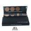 private label cosmetics, Long lasting waterproof 4 color eyebrow powder compact, pressed powder palette