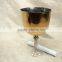 24k Gold European Design Quartz Crystal Singing Grail With Handle or Stand