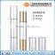 Double sided aluminum lipstick tube with silver color