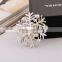 Beautiful Clear Crystal With Pearl Snowflake Shape Bulk Girls Brooch