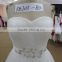 new arrival ruffle bodice sweatheart long flowers tail wedding dress with crystal belt