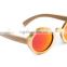 Colorful polarized lens bamboo and wood sunglasses