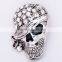 45*30mm New Arrival Rhinestone Hat Skeleton Vintage Accessories Good Gift Halloween Brooches For Women