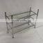 Hottest 18pairs 3 layer DIY cheap iron pipe stacking shoe rack