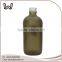 8 oz Amber Boston Round Glass Bottle with Cap