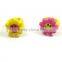 Wholesale custom fashion flower shaped PVC finger rings