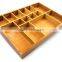 BH012 Rmovable Bamboo Adjustable Cutlery Drawer Organizer
