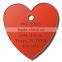 Printed Heart Tag,Heart Shape Hangtag,Heart Tag With Hole