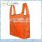 Recycle packable shopping bag & resuable foldable tote bag in Orange color
