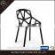 Modern design cheap black plastic chairs