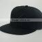 Black Custom Adjustable Embroidery Plain Snapback Caps Wholesale
