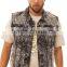 High quality Acid wash denim jeans jacket with stud for man punk deisgn (LOTJ238)