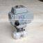 hot sale PVDF double union connection electric ball valve