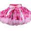 Wholesale chevron satin and chiffon tutu skirt fluffy dancewear for baby girl