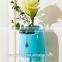 Multicolor transparent wall-hanging plastic vase