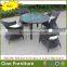 UV resistant outdoor furniture garden poly rattan table and chairs