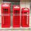 Botou Hengsheng 2015 Powder Coated Red Steel Metal Antique London Telephone Booth
