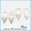 Gold Silver Point Crystal Earrings , Stone Point Studs , Gemstone earrings