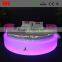 New design bed room furniture glow bed luxury Circle shape hotel bed disco glowing furniture with LED lighting