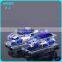 Decorative wholesale fashion blue crystal perfume bottle with car model