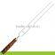 Stainless steel Metal Wooden Handle food grade Rotating BBQ Skewer