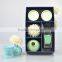 2015 hot fragrance ceramic diffuser gift set with sola flower soy candle