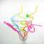 3D plastic hard best sela spirped fancy straws