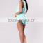 women fitness Suits French Terry Sleeveless Hoodie Top & Elastic Waist Drawstring Shorts blank sublimation Run Shorts