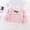 wholesale chinese winter clothes kids striped cropped pullover sweaters with bowknot