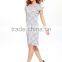 Woman simple plaid loose fashion draped knee length dress