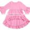 High quality baby wear cotton blouse hot sale children christmas ruffle top baby fall clothes