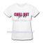 Custom logo promotional 100% cotton printing white women ladies t shirt