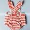 Boutique Summer Newborn Baby Clothes Stripes Cotton Wholesale Backless Girl Romper
