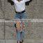 4874 Runwaylover Hot Sale Ladies Hole Sexy Jeans
