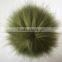 Manufacturing wholesale natural raccoon fur customized colour pom poms