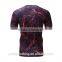 Men's Compression Baselayer Magma Red Lightning Sport Running Shirt Tee