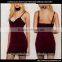 Hot women sexy tight velvet dress ladies deep v neck sexi dress lace design