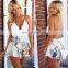 Sexy Short Backless lace and printed mini dresses