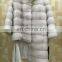 New Womens Real Detachable Mink Fur Parka Bride Long Coat Warm Trench Winter Jacket Outwear