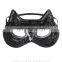 Black Sequin Cat Mask for Carnival Party