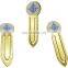 Custom Zinc Alloy Gold Casting Creative Bookmark for Wholeslae
